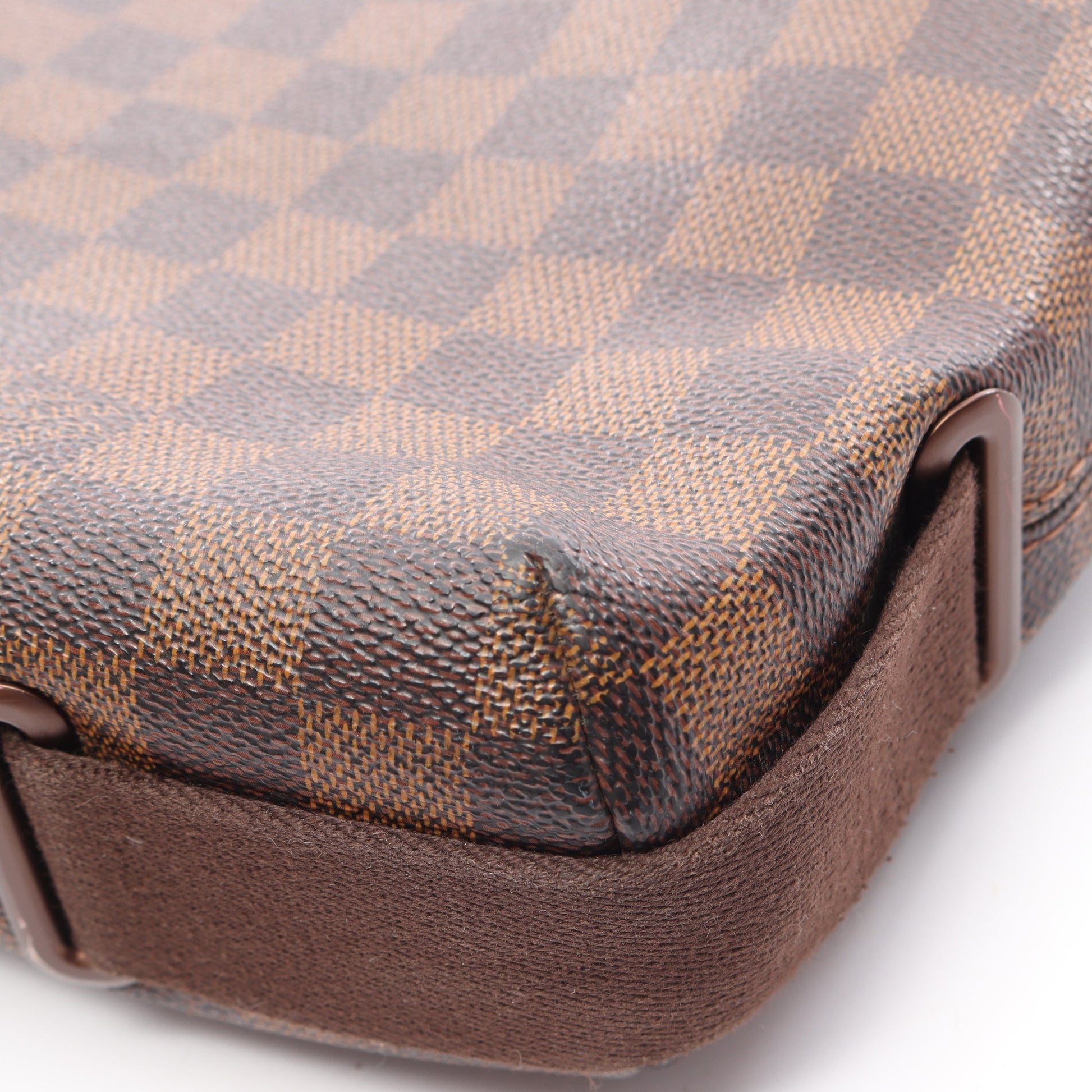 ブルックリンMM ダミエエベヌ ショルダーバッグ PVC レザー ブラウン ルイヴィトン バッグ LOUIS VUITTON