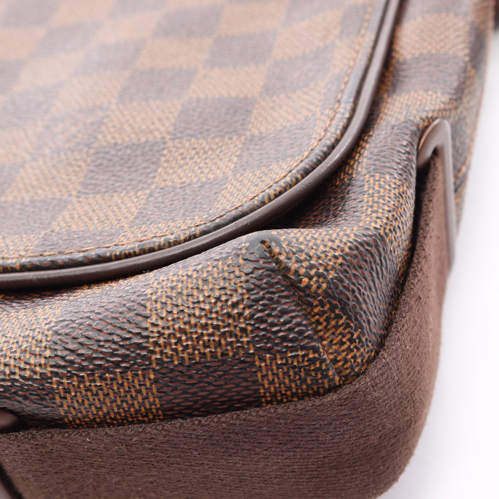 ブルックリンMM ダミエエベヌ ショルダーバッグ PVC レザー ブラウン ルイヴィトン バッグ LOUIS VUITTON