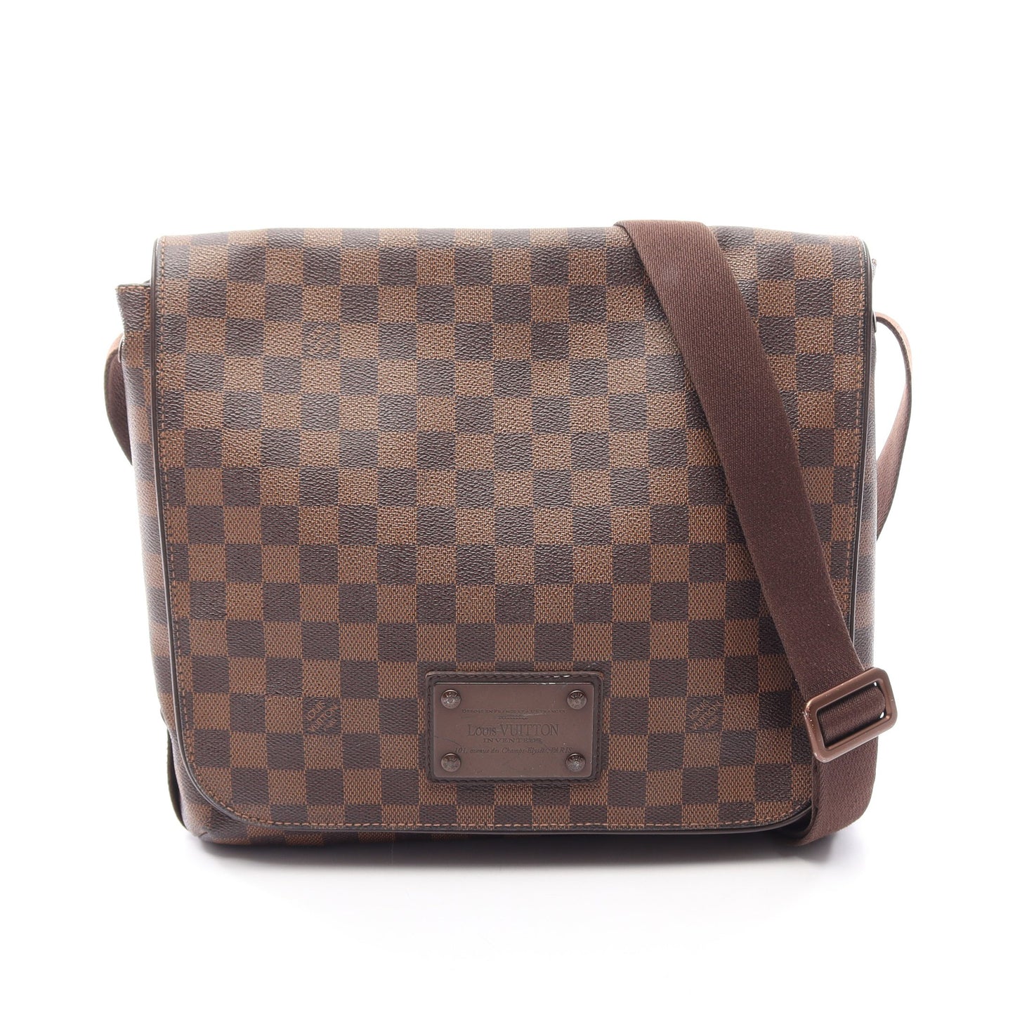 ブルックリンMM ダミエエベヌ ショルダーバッグ PVC レザー ブラウン ルイヴィトン バッグ LOUIS VUITTON