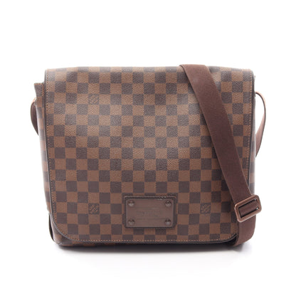 ブルックリンMM ダミエエベヌ ショルダーバッグ PVC レザー ブラウン ルイヴィトン バッグ LOUIS VUITTON