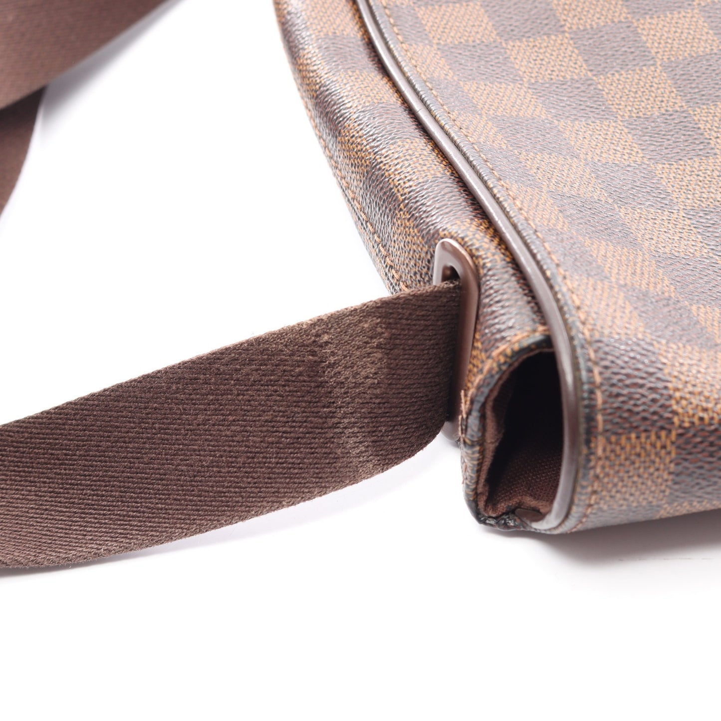 ブルックリンMM ダミエエベヌ ショルダーバッグ PVC レザー ブラウン ルイヴィトン バッグ LOUIS VUITTON