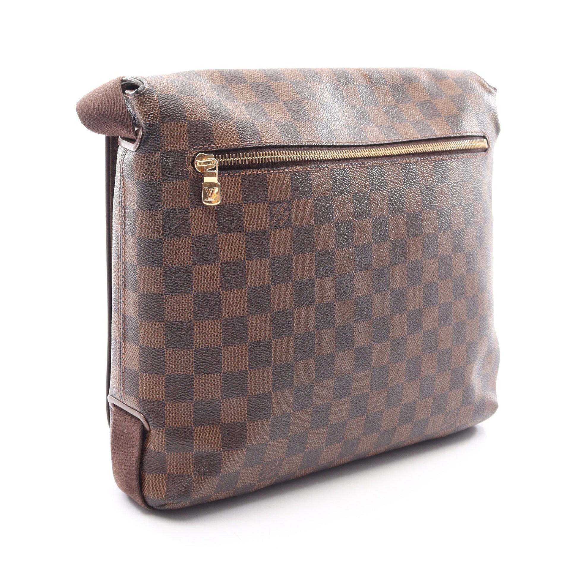 ブルックリンMM ダミエエベヌ ショルダーバッグ PVC レザー ブラウン ルイヴィトン バッグ LOUIS VUITTON