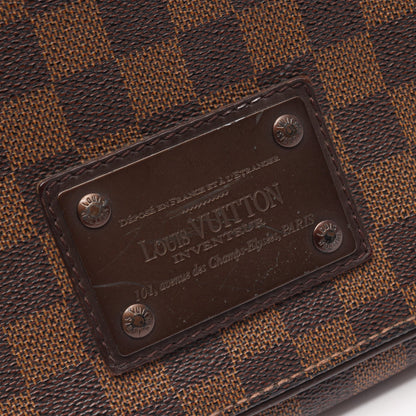 ブルックリンMM ダミエエベヌ ショルダーバッグ PVC レザー ブラウン ルイヴィトン バッグ LOUIS VUITTON