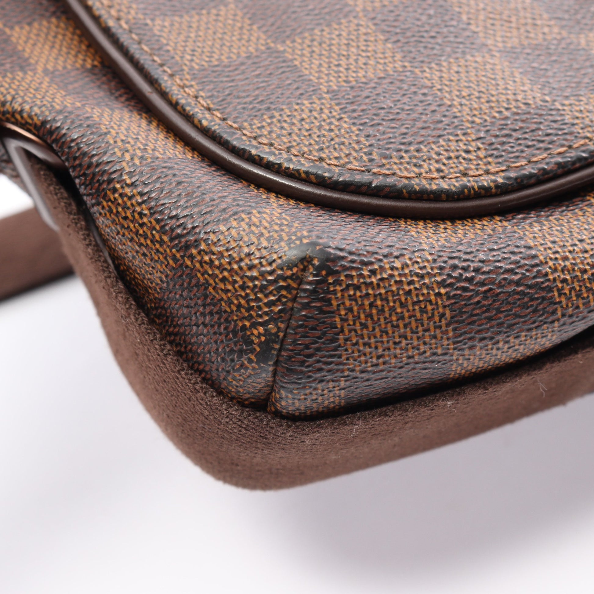 ブルックリンMM ダミエエベヌ ショルダーバッグ PVC レザー ブラウン ルイヴィトン バッグ LOUIS VUITTON