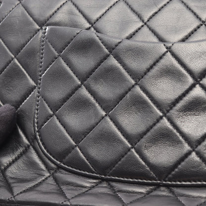 マトラッセ Wフラップ Wチェーンショルダーバッグ ラムスキン ブラック ゴールド金具 シャネル バッグ CHANEL