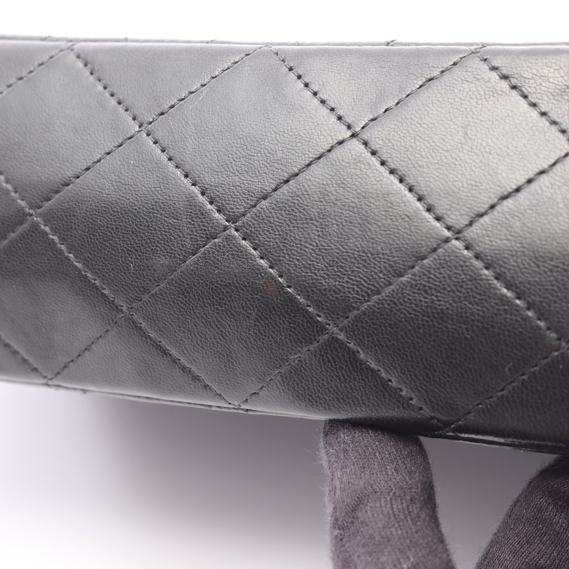 マトラッセ Wフラップ Wチェーンショルダーバッグ ラムスキン ブラック ゴールド金具 シャネル バッグ CHANEL