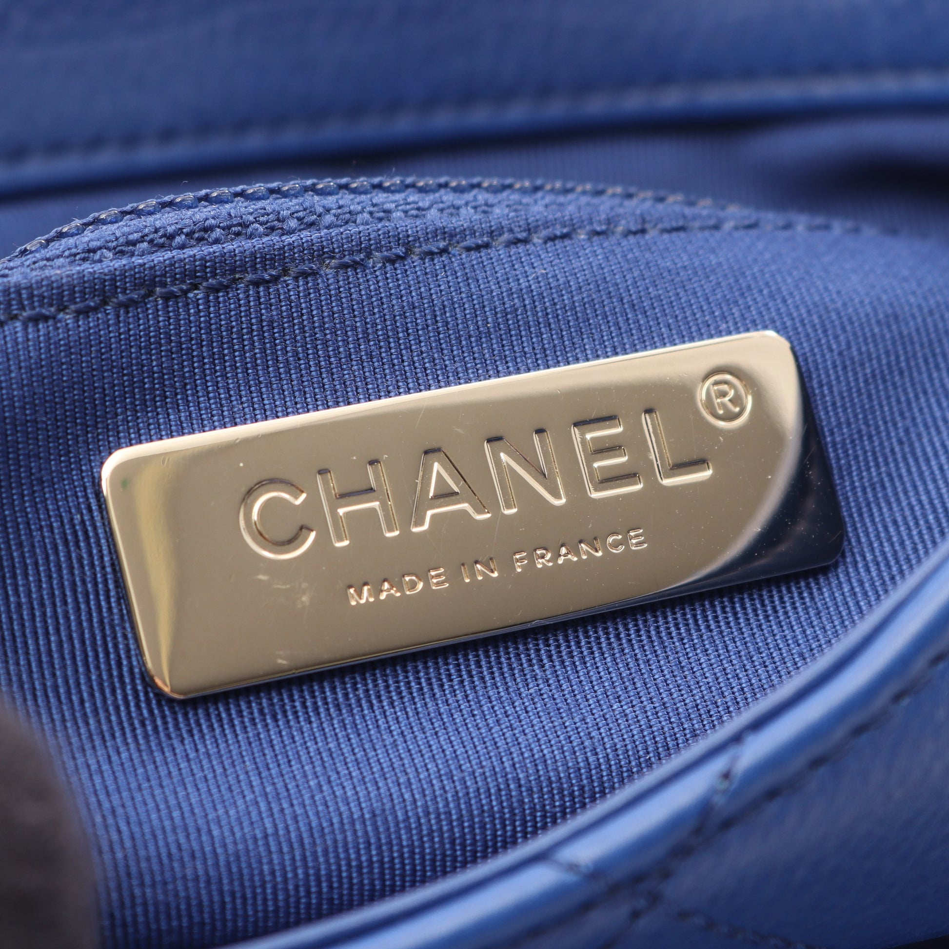 マトラッセ チェーンショルダー チェーンショルダーバッグ レザー ブルー ゴールド金具 シャネル バッグ CHANEL
