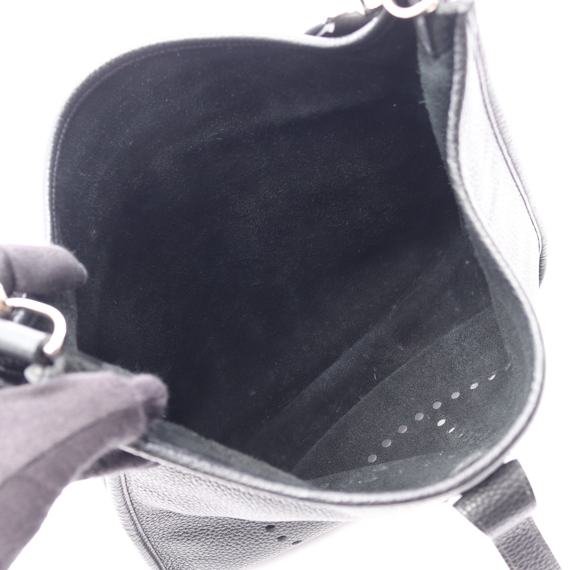 エヴリン 3 トロワ GM ショルダーバッグ トリヨンクレマンス ブラック シルバー金具 □N刻印 エルメス バッグ HERMES