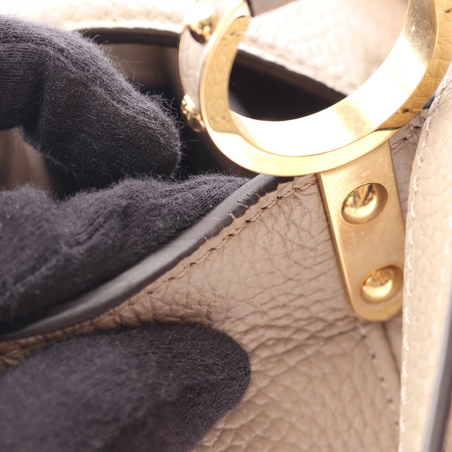 カプシーヌMM ガレ 2WAY ハンドバッグ トリヨンレザー ベージュ ルイヴィトン バッグ LOUIS VUITTON