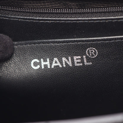 マトラッセ ハンドバッグ キャビアスキン ブラック シルバー金具 シャネル バッグ CHANEL