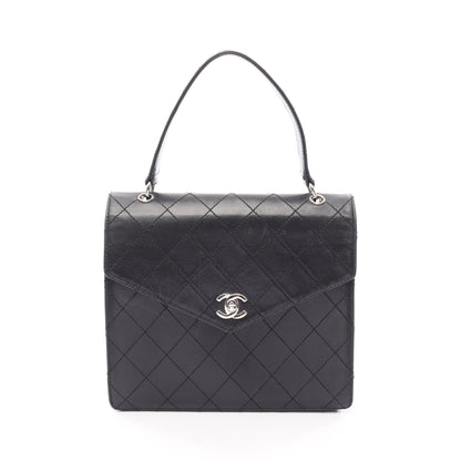 マトラッセ ハンドバッグ キャビアスキン ブラック シルバー金具 シャネル バッグ CHANEL