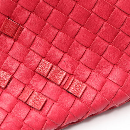 イントレチャート ホーボー ハンドバッグ レザー ピンクパープル レッド ボッテガヴェネタ バッグ BOTTEGA VENETA