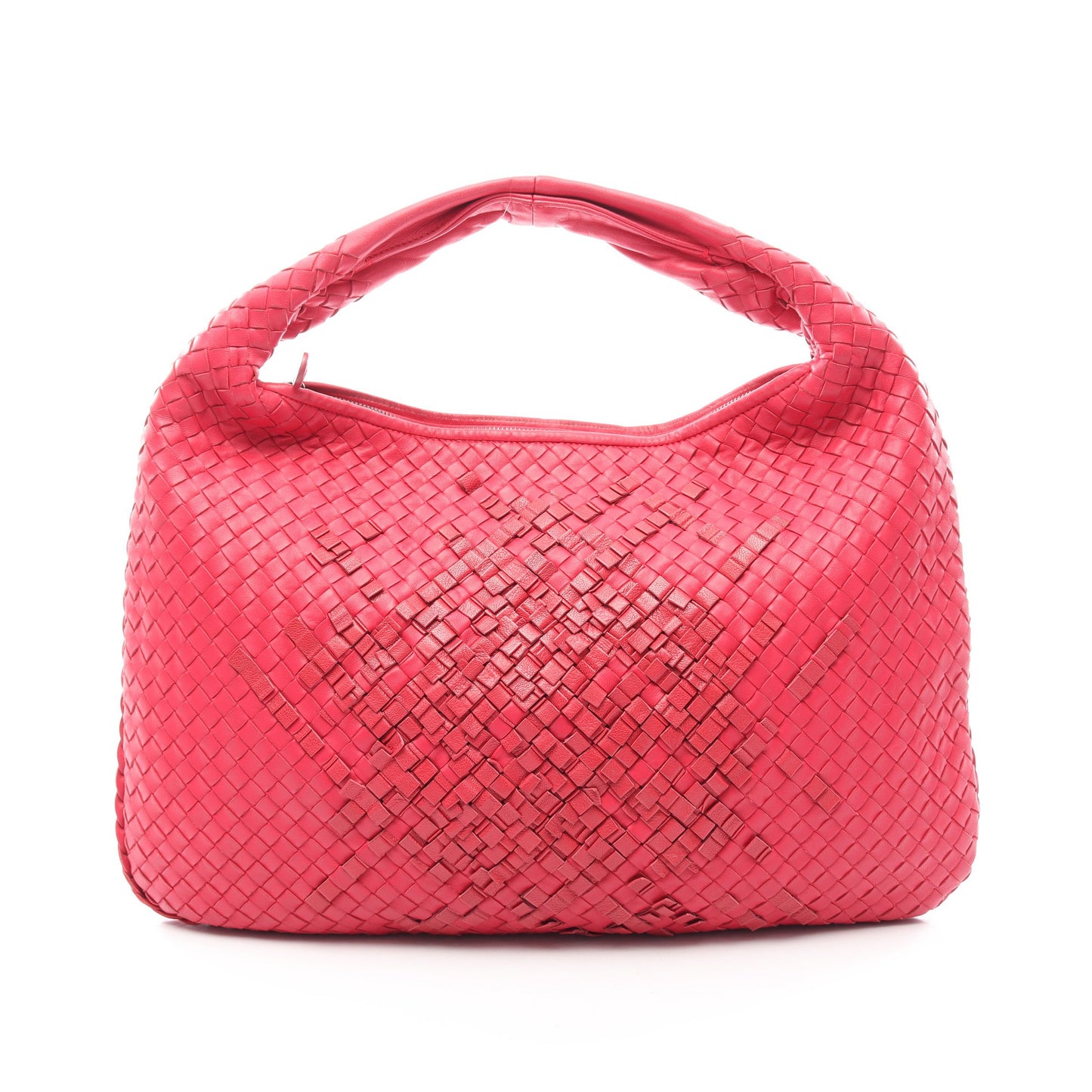 イントレチャート ホーボー ハンドバッグ レザー ピンクパープル レッド ボッテガヴェネタ バッグ BOTTEGA VENETA