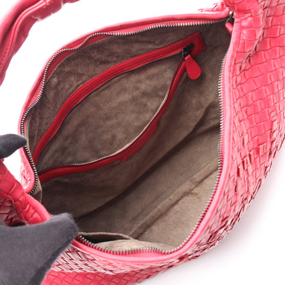イントレチャート ホーボー ハンドバッグ レザー ピンクパープル レッド ボッテガヴェネタ バッグ BOTTEGA VENETA