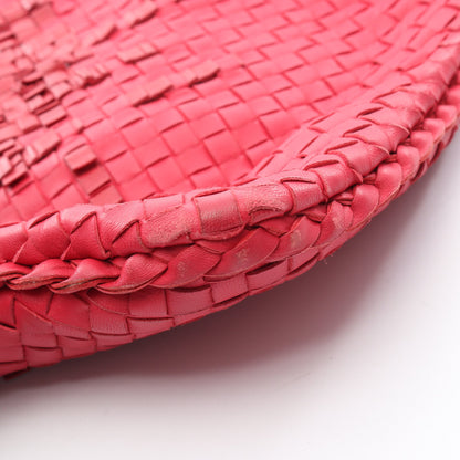 イントレチャート ホーボー ハンドバッグ レザー ピンクパープル レッド ボッテガヴェネタ バッグ BOTTEGA VENETA