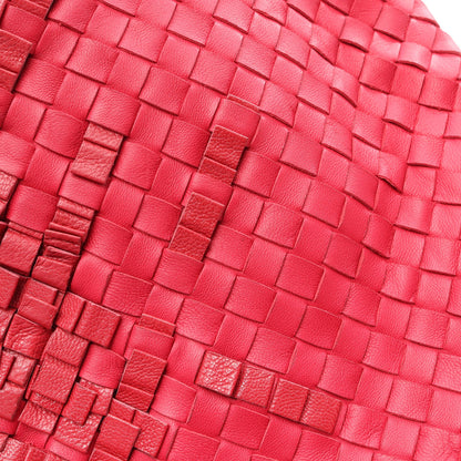 イントレチャート ホーボー ハンドバッグ レザー ピンクパープル レッド ボッテガヴェネタ バッグ BOTTEGA VENETA