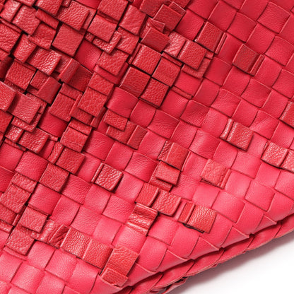 イントレチャート ホーボー ハンドバッグ レザー ピンクパープル レッド ボッテガヴェネタ バッグ BOTTEGA VENETA