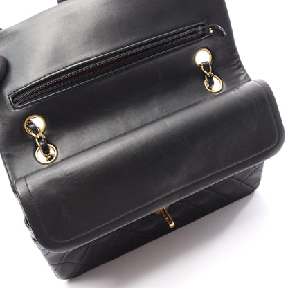 マトラッセ Wフラップ Wチェーンショルダーバッグ ラムスキン ブラック ゴールド金具 シャネル バッグ CHANEL