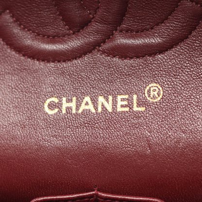 マトラッセ Wフラップ Wチェーンショルダーバッグ ラムスキン ブラック ゴールド金具 シャネル バッグ CHANEL