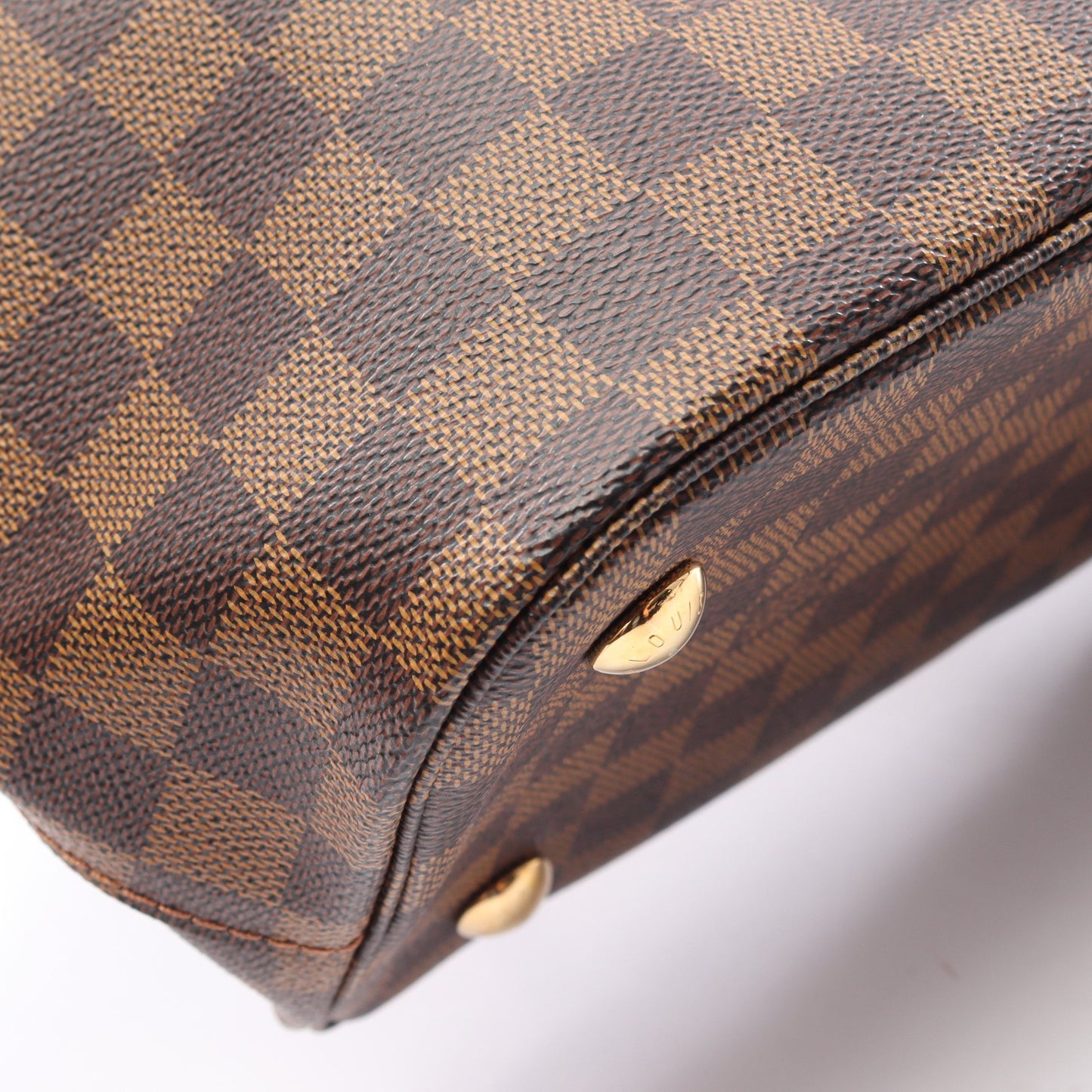 ベルモント ダミエエベヌ 2WAY ハンドバッグ トートバッグ PVC レザー ブラウン ルイヴィトン バッグ LOUIS VUITTON