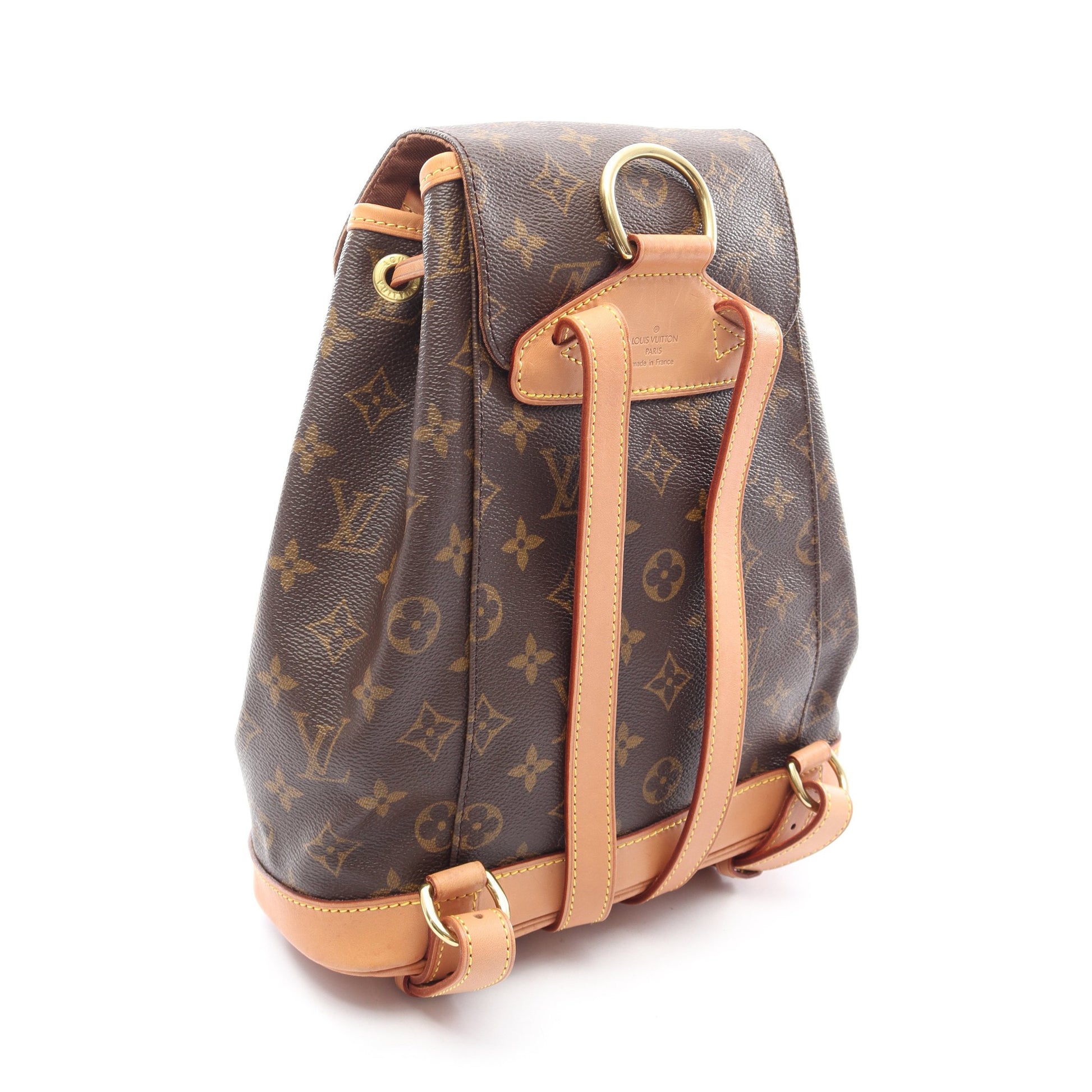 モンスリMM モノグラム バックパック リュックサック PVC レザー ブラウン ルイヴィトン バッグ LOUIS VUITTON