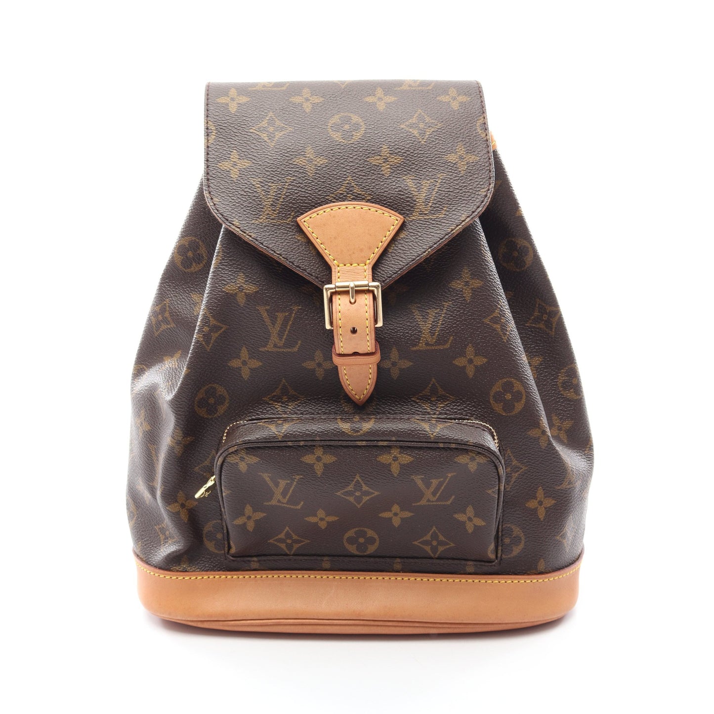 モンスリMM モノグラム バックパック リュックサック PVC レザー ブラウン ルイヴィトン バッグ LOUIS VUITTON