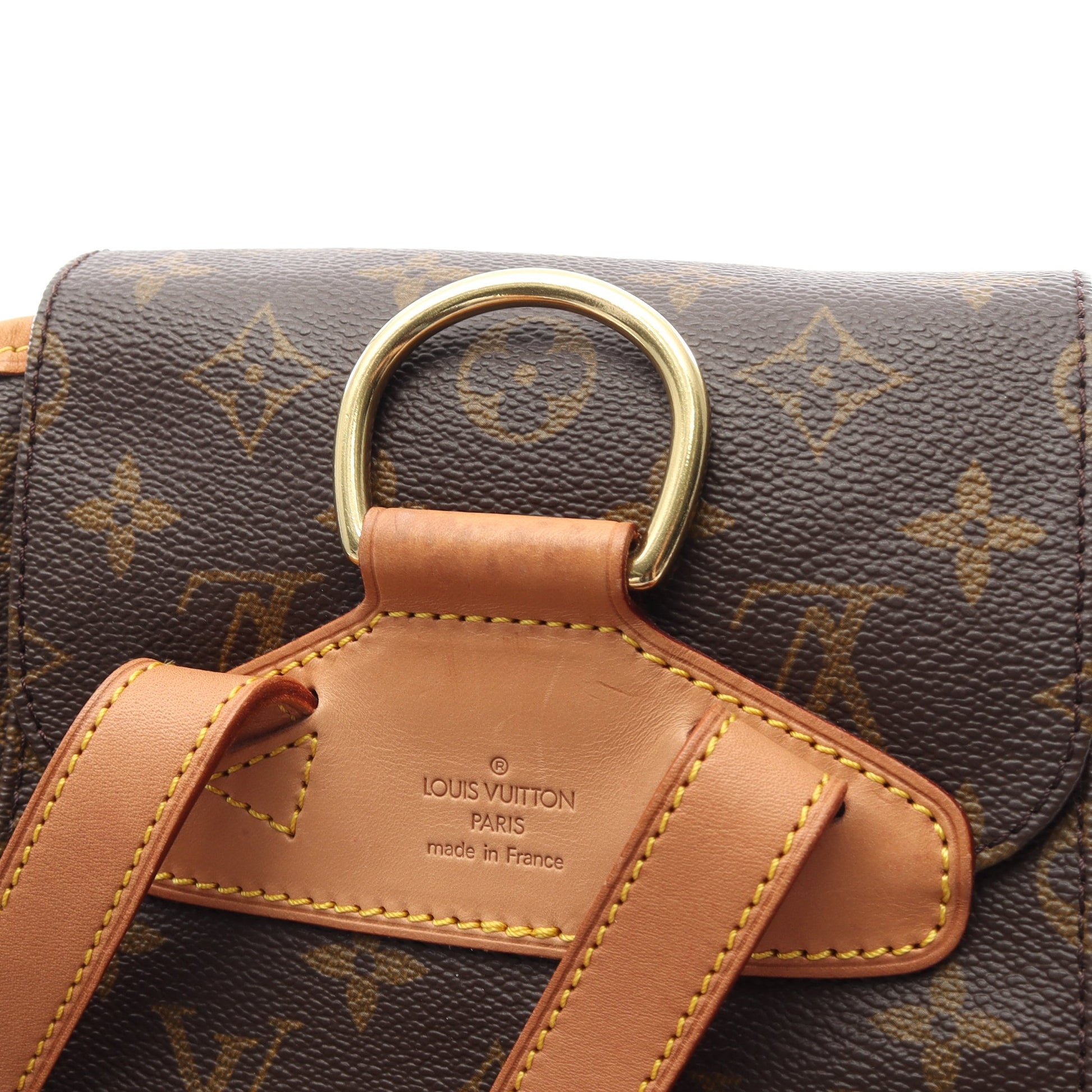 モンスリMM モノグラム バックパック リュックサック PVC レザー ブラウン ルイヴィトン バッグ LOUIS VUITTON