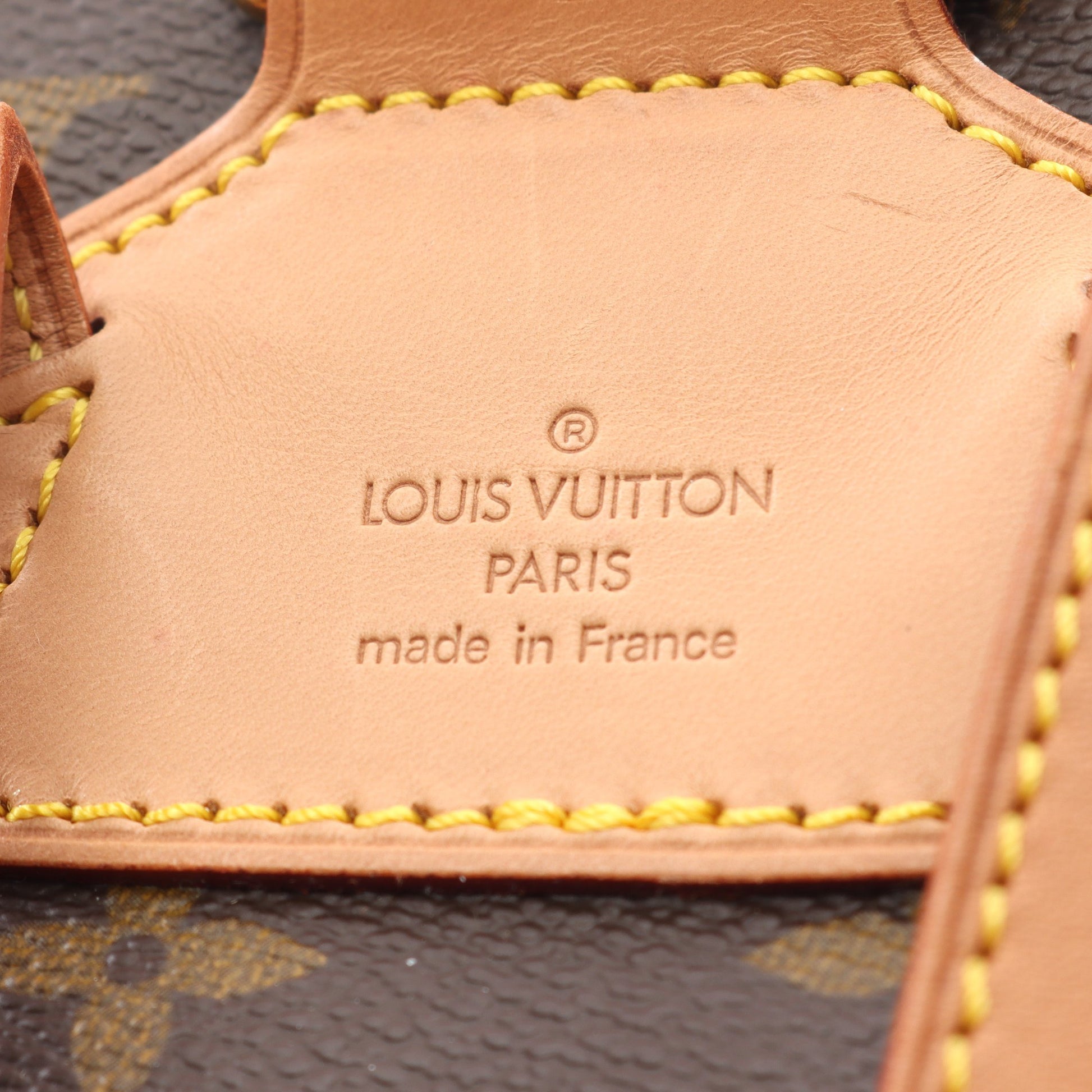 モンスリMM モノグラム バックパック リュックサック PVC レザー ブラウン ルイヴィトン バッグ LOUIS VUITTON