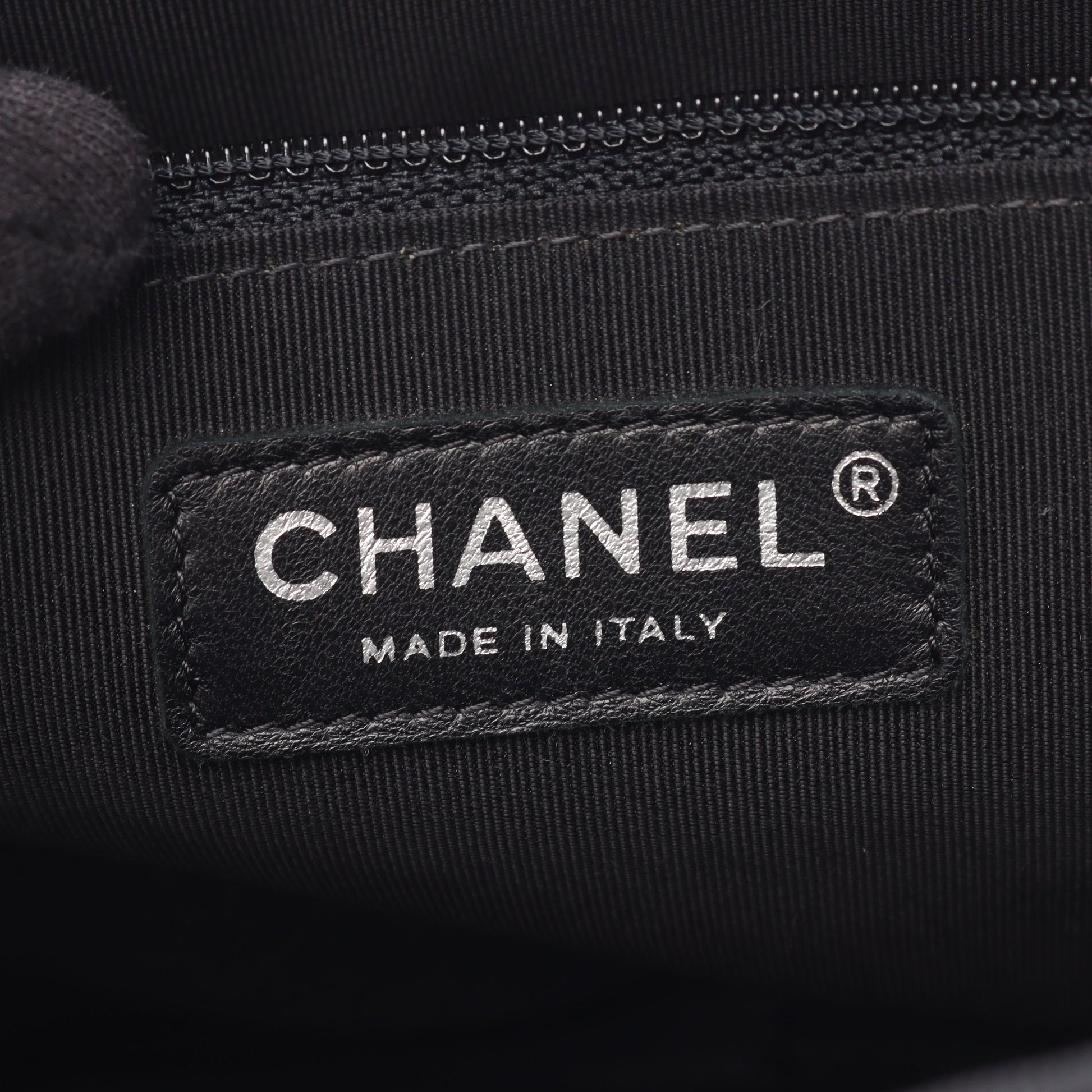 ガールシャネル チェーンショルダーバッグ ラムスキン ネイビー ブラック シルバー金具 シャネル バッグ CHANEL