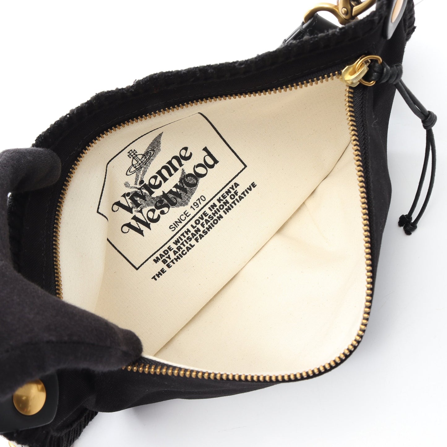 シティ バムバッグ ウエストバッグ キャンバス レザー ブラック ヴィヴィアンウエストウッド バッグ Vivienne Westwood