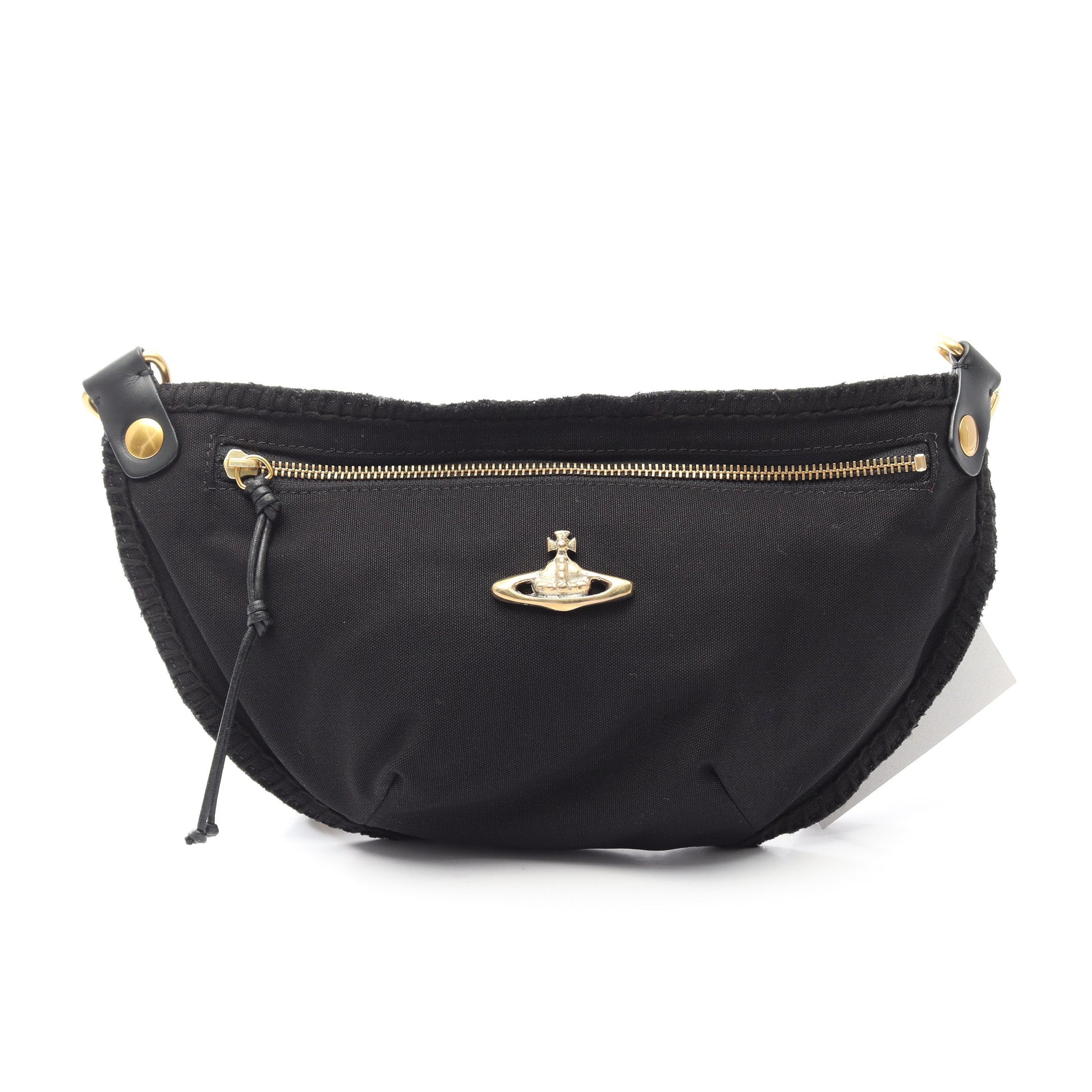 シティ バムバッグ ウエストバッグ キャンバス レザー ブラック ヴィヴィアンウエストウッド バッグ Vivienne Westwood