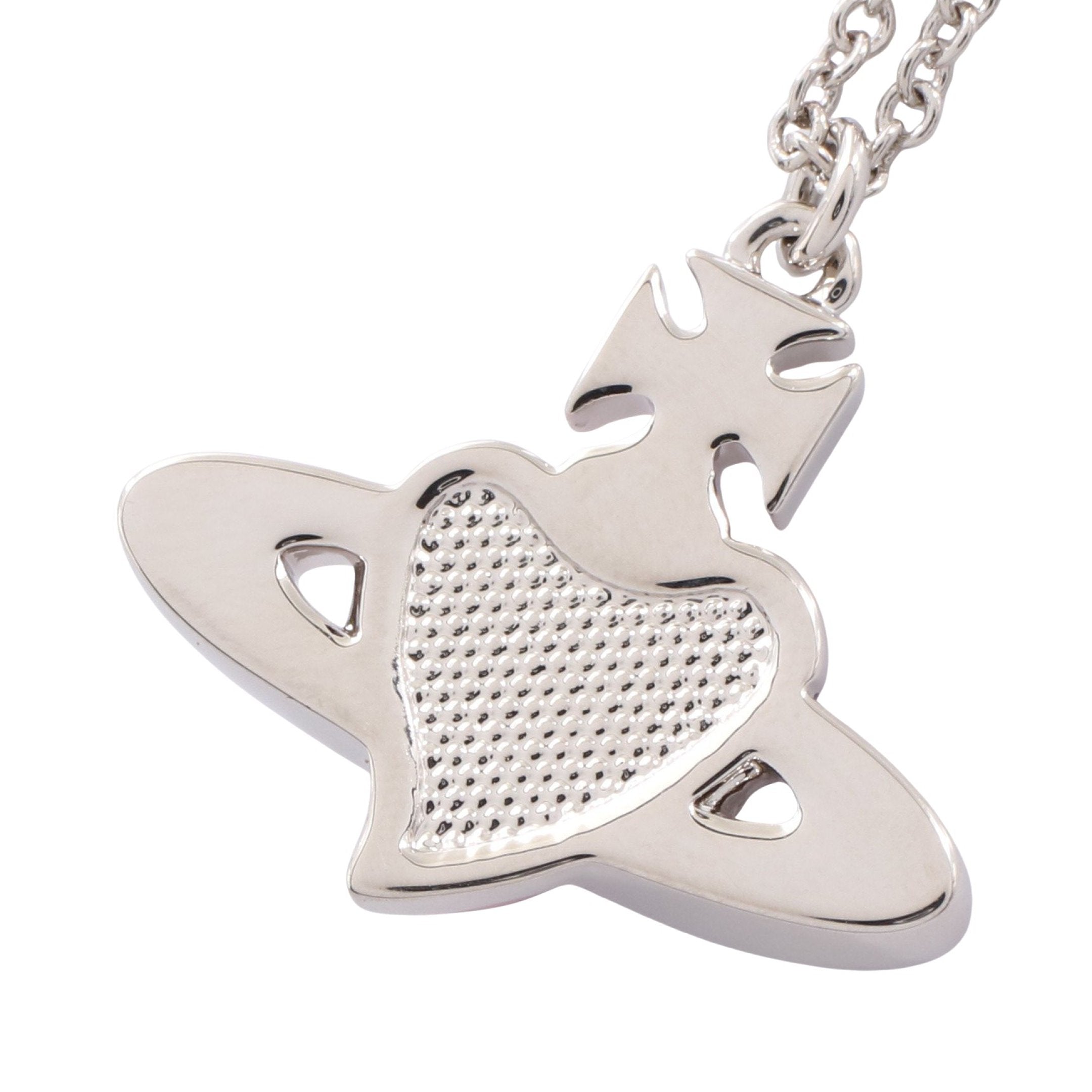 NEW DIAMANTE HEART ネックレス ラインストーン シルバー ピンク