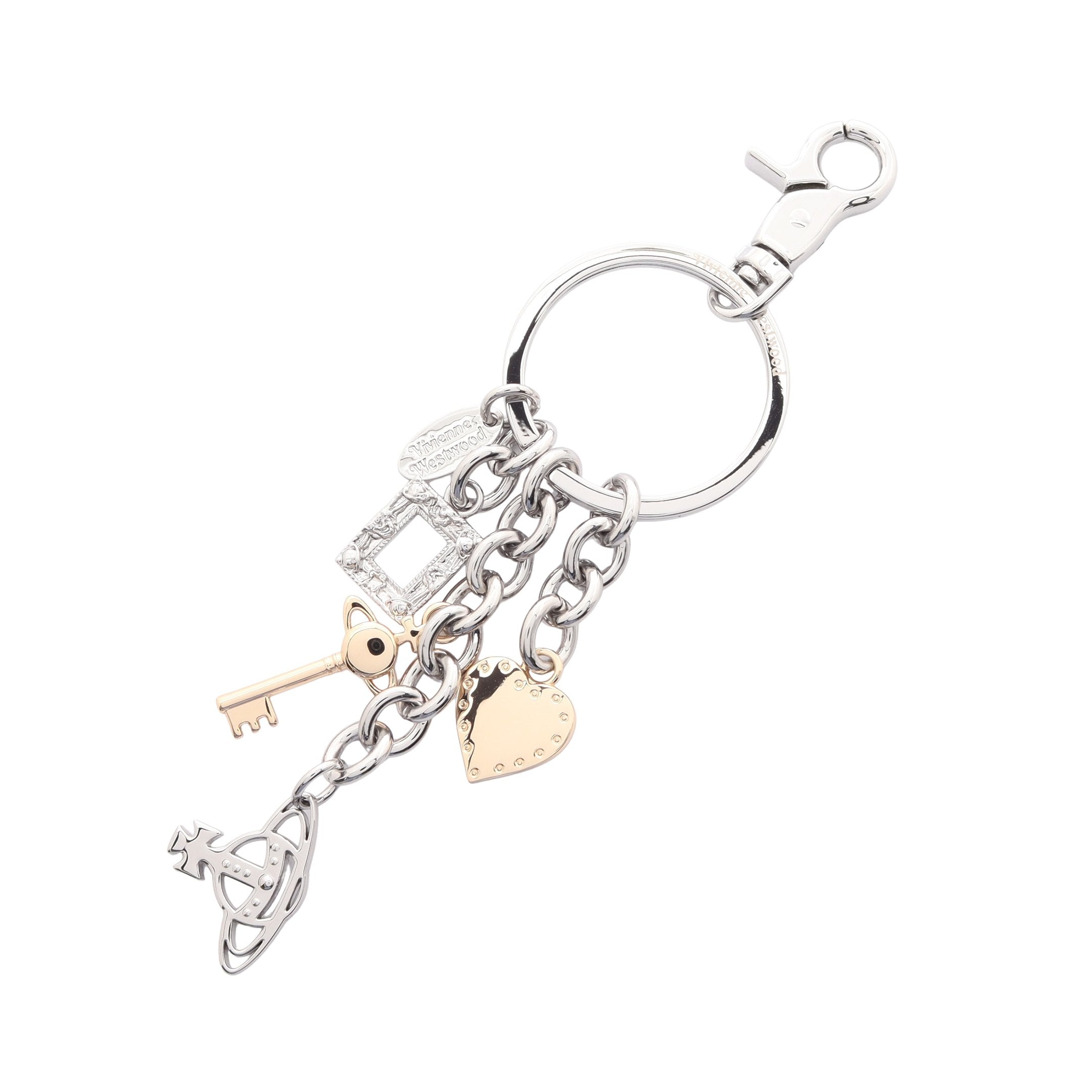 MULTI CHARM KEYRING バッグチャーム キーホルダー GP シルバー