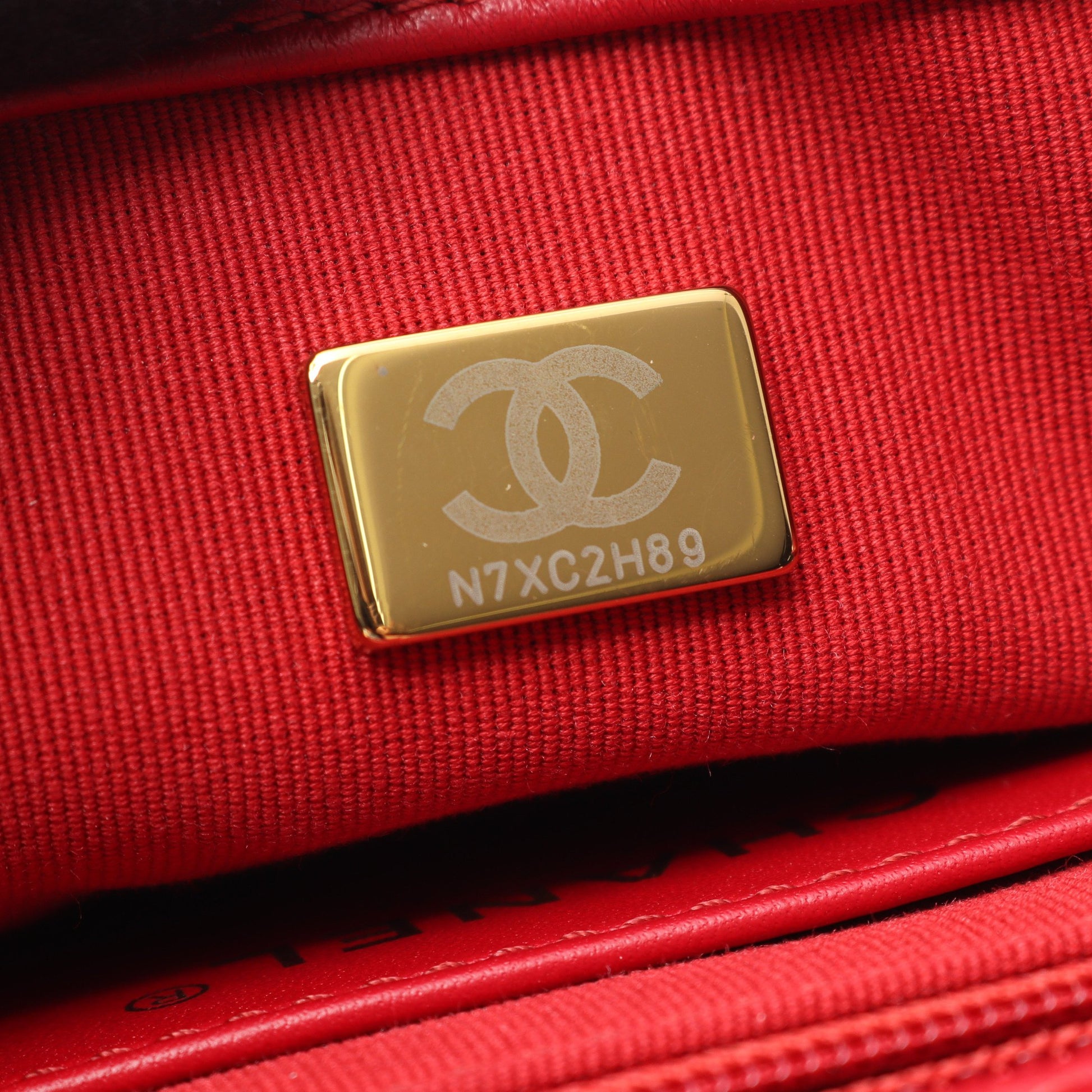 マトラッセ チェーンショルダーバッグ ラムスキン レッド ゴールド金具 シャネル バッグ CHANEL