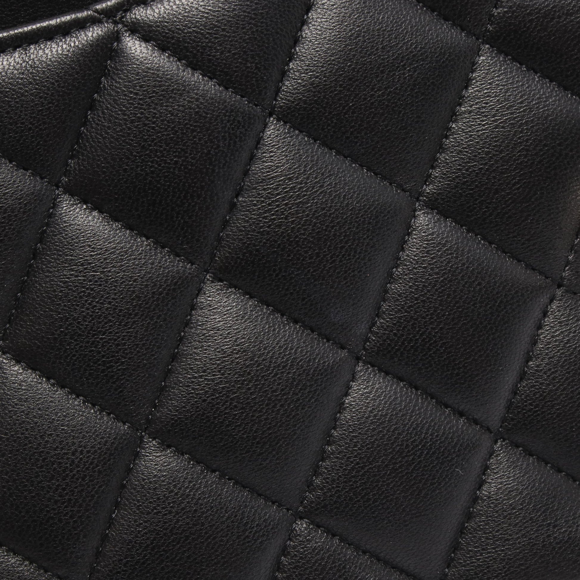 マトラッセ チェーンショルダーバッグ ラムスキン ブラック シルバー金具 シャネル バッグ CHANEL
