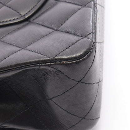 マトラッセ チェーンショルダーバッグ ラムスキン ブラック シルバー金具 シャネル バッグ CHANEL