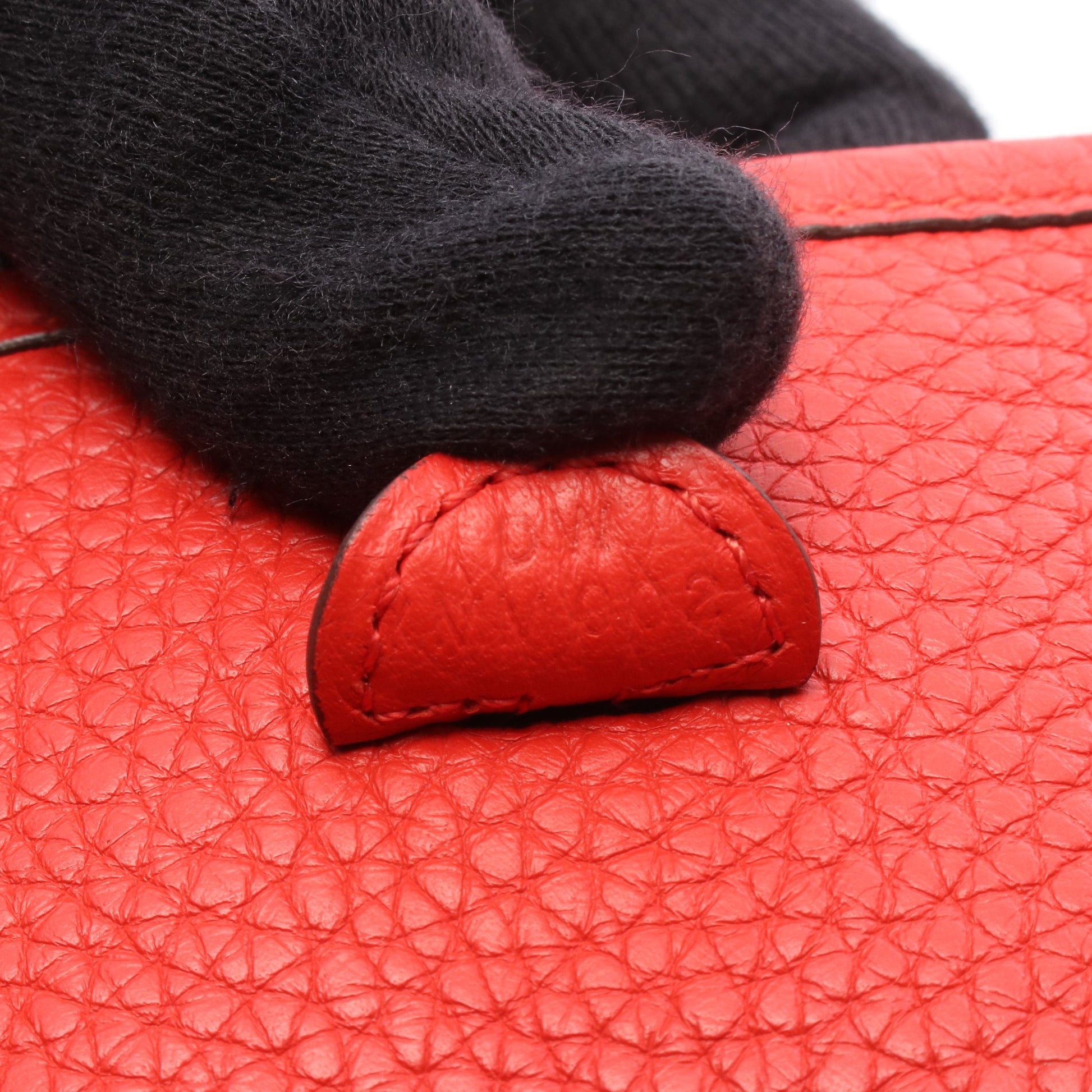 エヴリンTPM ルージュクー ショルダーバッグ トリヨンクレマンス レッド シルバー金具 D刻印 エルメス バッグ HERMES