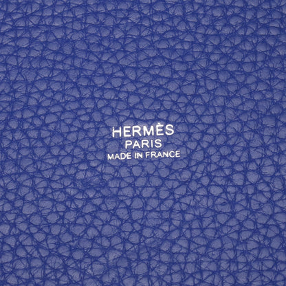 ピコタンロックMM ブルーロワイヤル ハンドバッグ トリヨンクレマンス ブルー シルバー金具 A刻印 エルメス バッグ HERMES