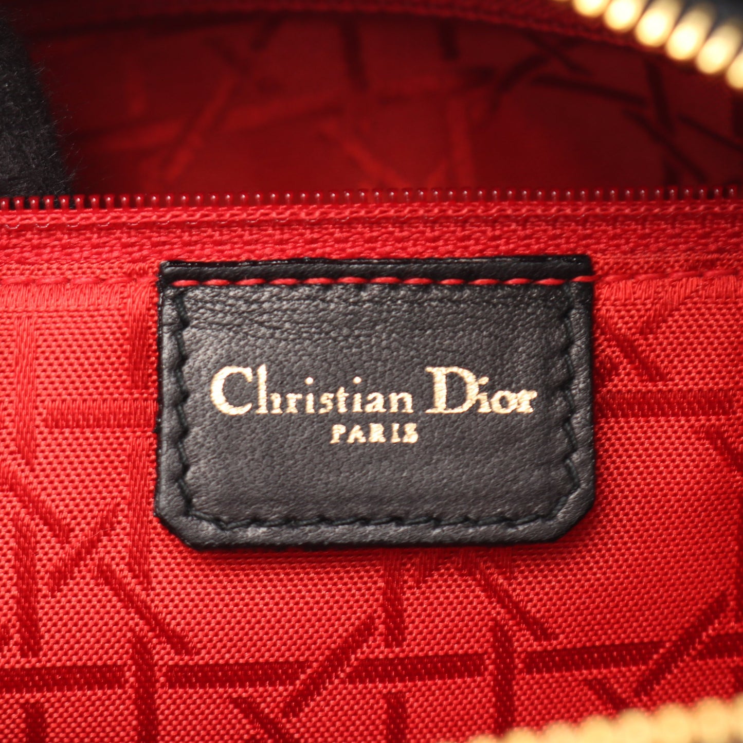 レディディオール ラージ 2WAY ハンドバッグ レザー ブラック クリスチャンディオール バッグ Christian Dior
