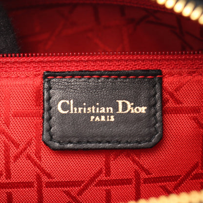 レディディオール ラージ 2WAY ハンドバッグ レザー ブラック クリスチャンディオール バッグ Christian Dior