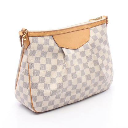 シラクーサPM ダミエアズール ショルダーバッグ PVC レザー ホワイト ルイヴィトン バッグ LOUIS VUITTON