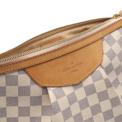 シラクーサPM ダミエアズール ショルダーバッグ PVC レザー ホワイト ルイヴィトン バッグ LOUIS VUITTON