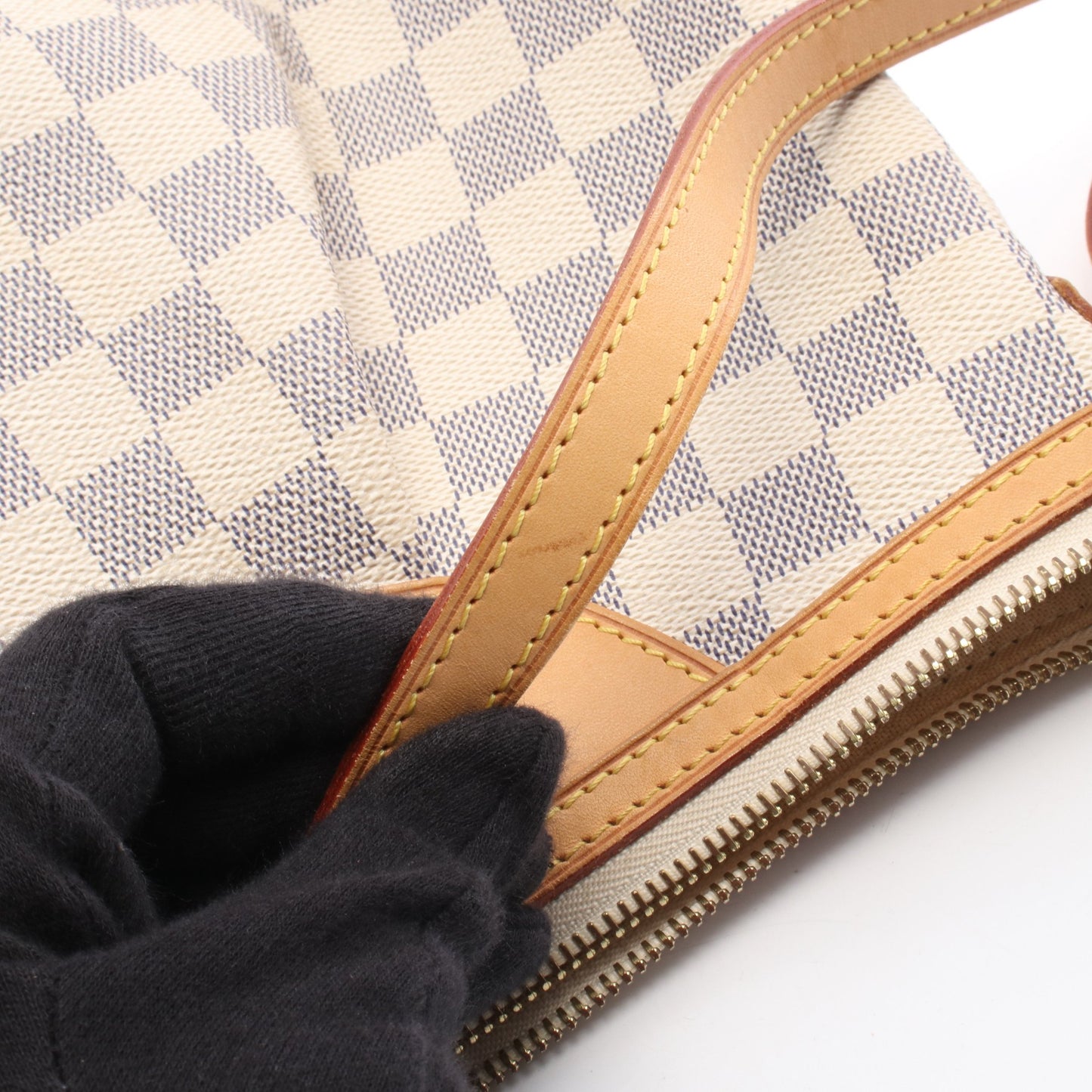 シラクーサPM ダミエアズール ショルダーバッグ PVC レザー ホワイト ルイヴィトン バッグ LOUIS VUITTON