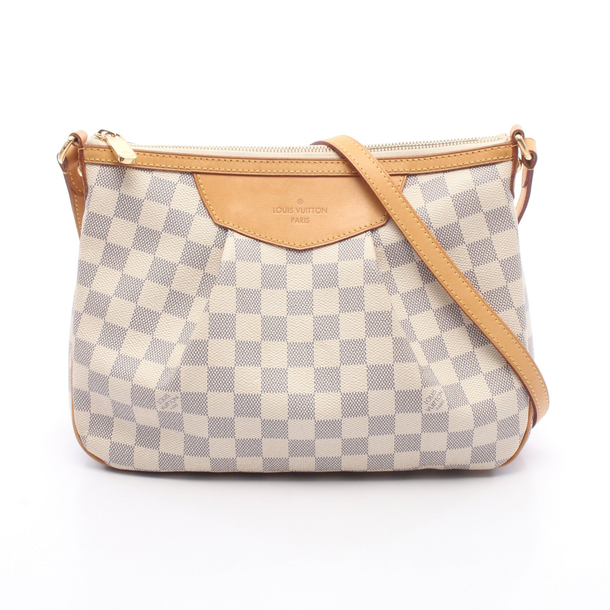 シラクーサPM ダミエアズール ショルダーバッグ PVC レザー ホワイト ルイヴィトン バッグ LOUIS VUITTON