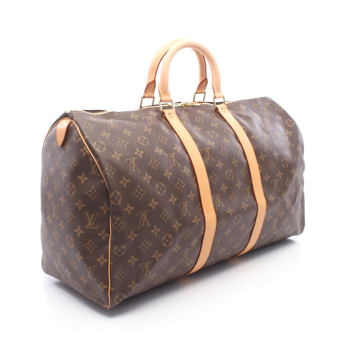 キーポル50 モノグラム ボストンバッグ PVC レザー ブラウン ルイヴィトン バッグ LOUIS VUITTON