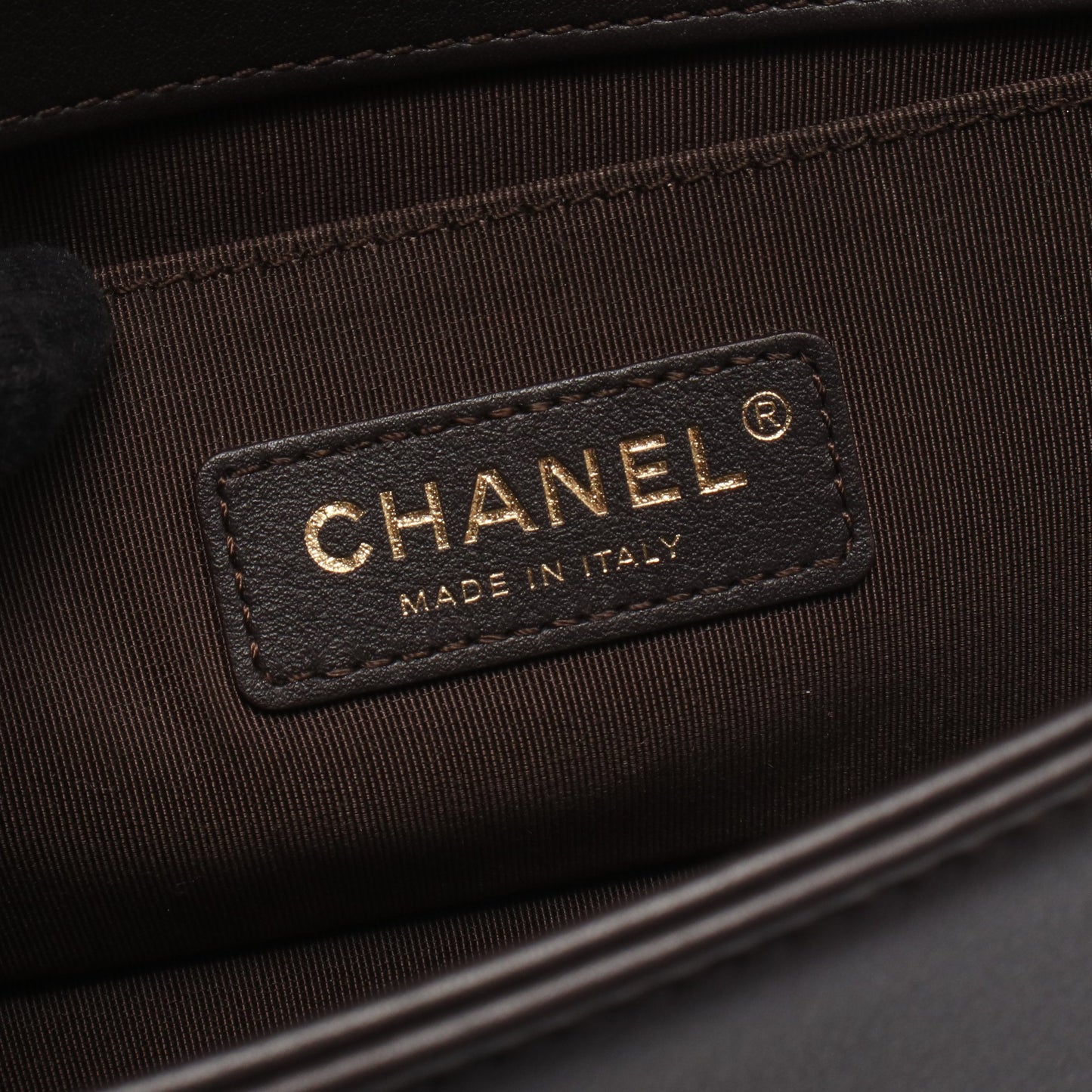 ボーイシャネル スモール チェーンショルダーバッグ レザー ダークブラウン ゴールド金具 シャネル バッグ CHANEL