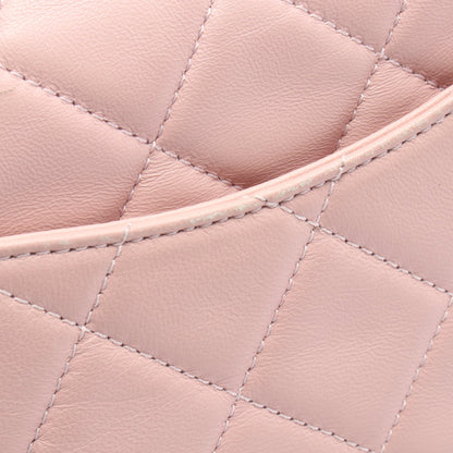マトラッセ スモールフラップ チェーンショルダーバッグ ラムスキン ピンク ゴールド金具 シャネル バッグ CHANEL