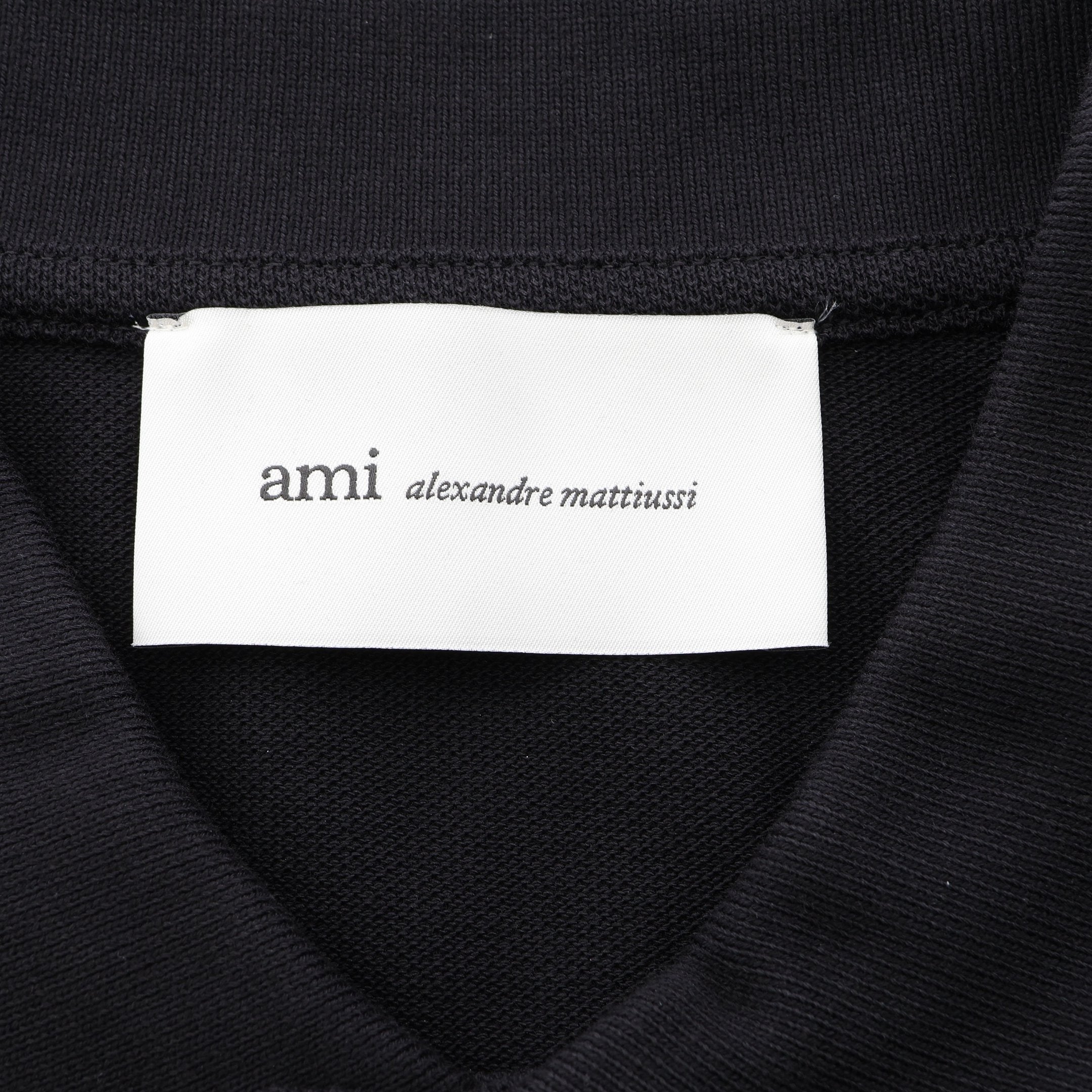 Ami de Coeur ポロシャツ コットン ブラック アミアレクサンドルマ