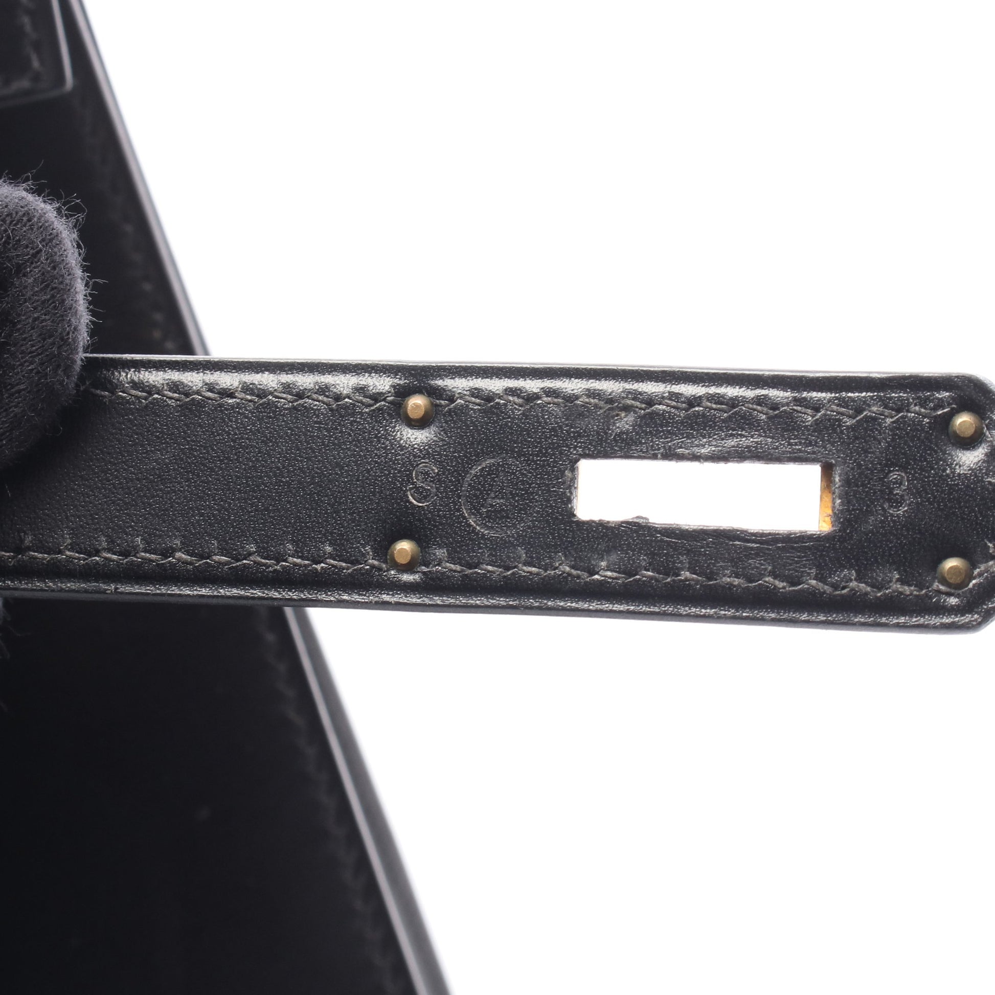 ケリー32 外縫い 2WAY ハンドバッグ ボックスカーフ ブラック ゴールド金具 ○A刻印 エルメス バッグ HERMES