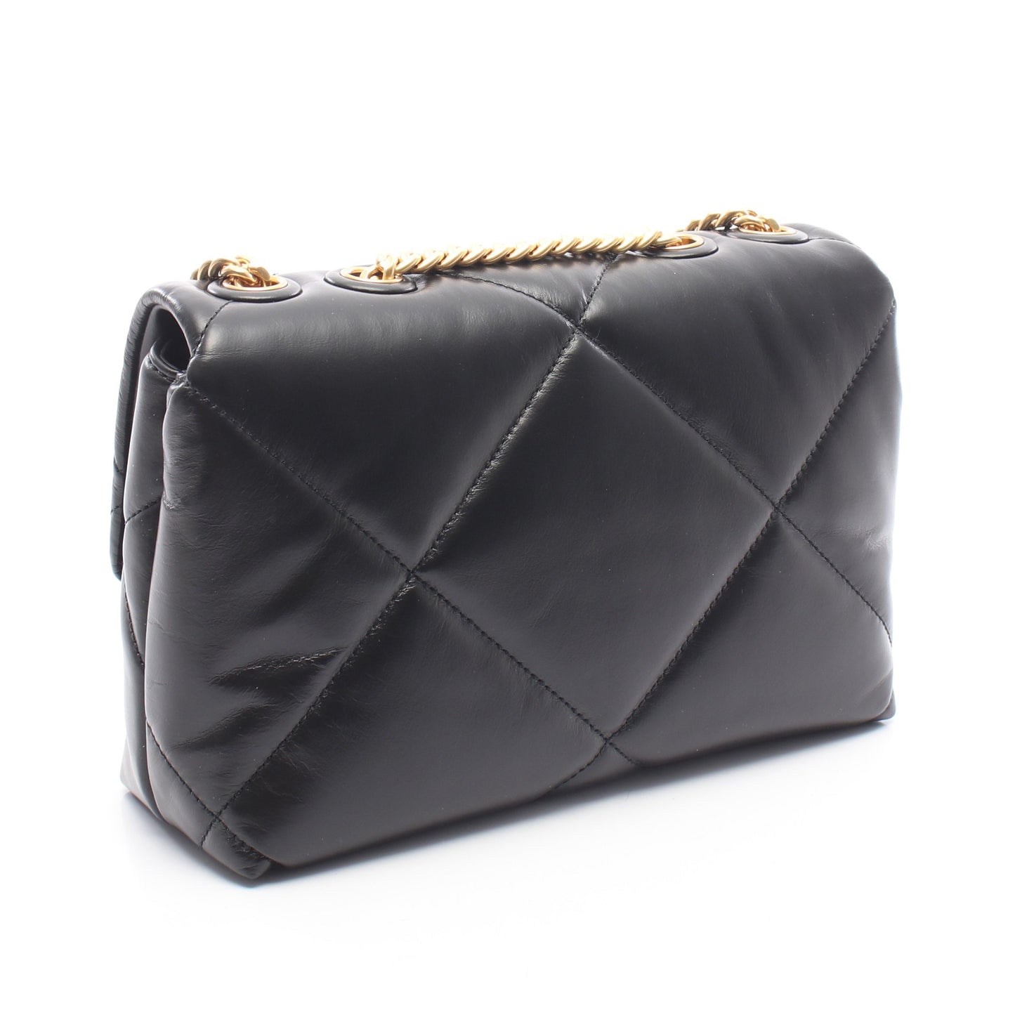 KIRA キラ ダイヤモンドキルト コンバーチブル スモール チェーンショルダーバッグ レザー ブラック トリーバーチ バッグ TORY BURCH